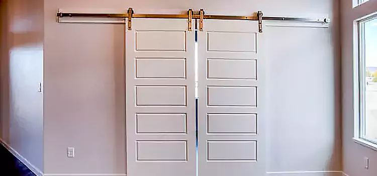 Glass Barn Door with Installation Hardware Kit Mason City