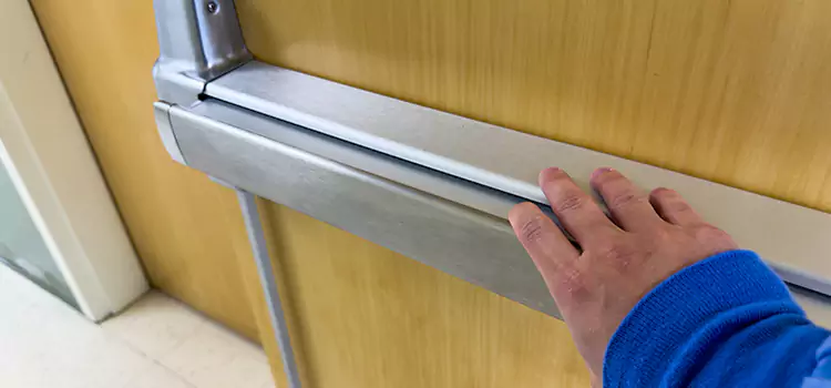 Installing a Push Bar on a Door Mason City